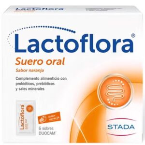 LACTOFLORA SUERO ORAL 6 SOBRES DUOCAM 6,58 g SABOR NARANJA