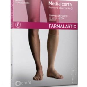 MEDIA CORTA (A-D) COMPRESION FUERTE FARMALASTIC PUNTERA ABIERTA TALLA GRANDE