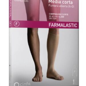 MEDIA CORTA (A-D) COMPRESION FUERTE FARMALASTIC PUNTERA ABIERTA TALLA EXTRAGRANDE