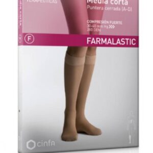 MEDIA CORTA (A-D) COMPRESION FUERTE FARMALASTIC TALLA REINA PLUS